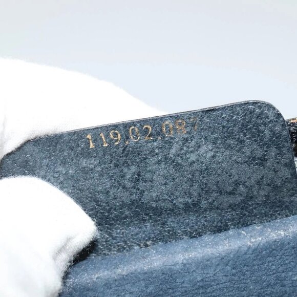 GUCCI GG Supreme Sherry Line Shoulder Bag PVC Navy Gold 119 02 087 Auth 137826 - Picture 10 of 16